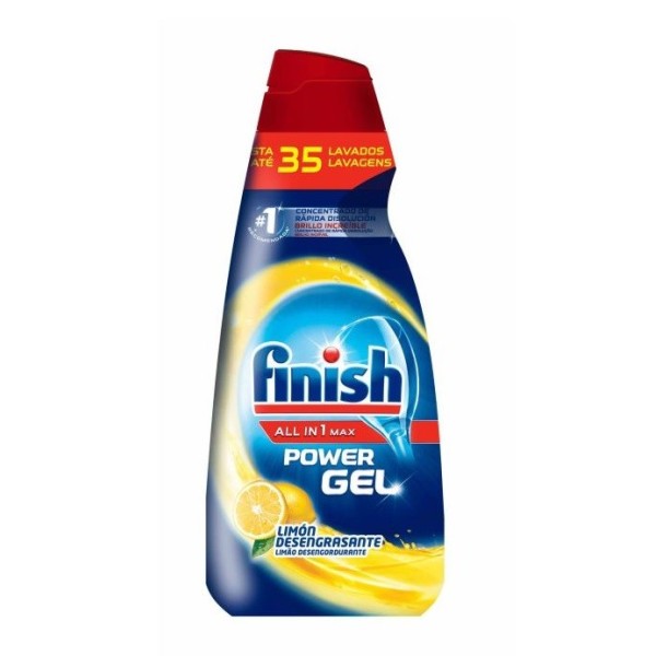 Detergente Finish power gel todo en 1 brillo y protección 700ml. limón