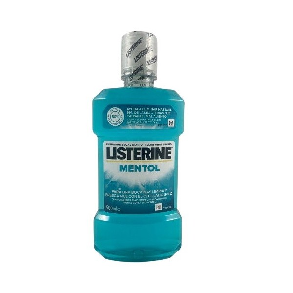 Listerine Mentol enjuague bucal 500ml.