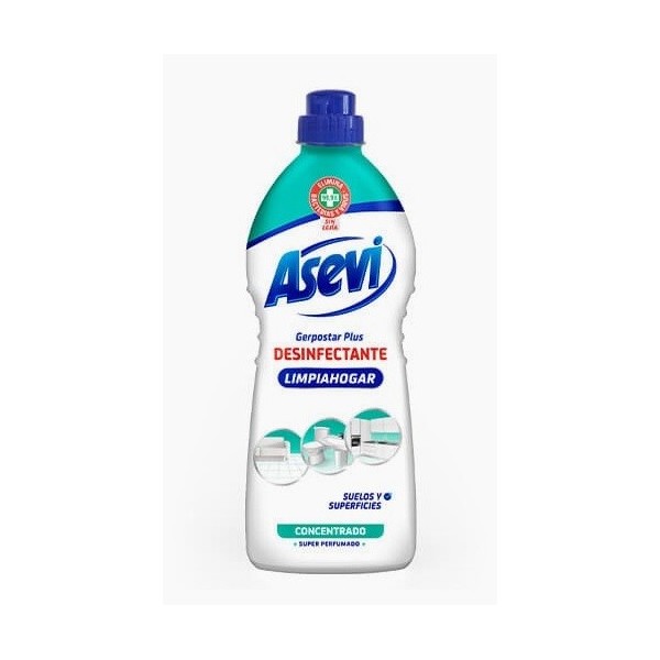 Limpiador desinfectante Asevi Multiusos 1100ml Gerpostar sin lejía