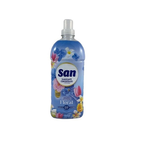 Suavizante concentrado San Floral 59 lavados 1,269litros.