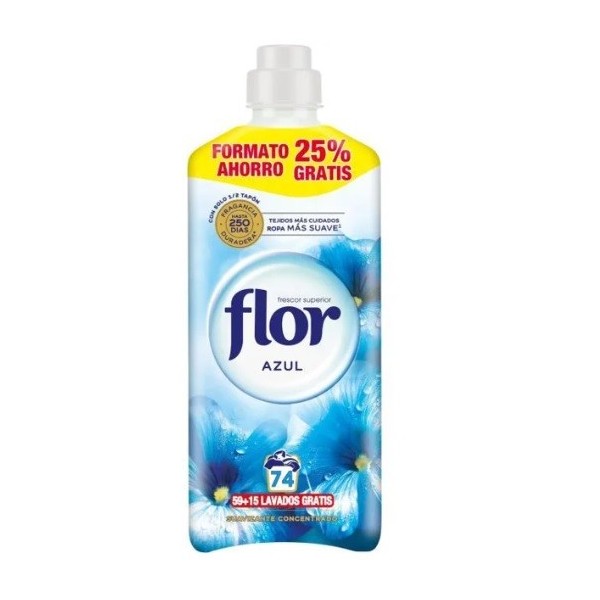Flor suavizante 59 + 15 dosis concentrado azul frescor superior de 1332ml.