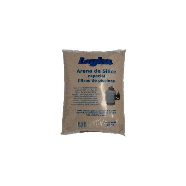 Arena filtros saco 25Kgs. para piscinas 0,4 a 0,8