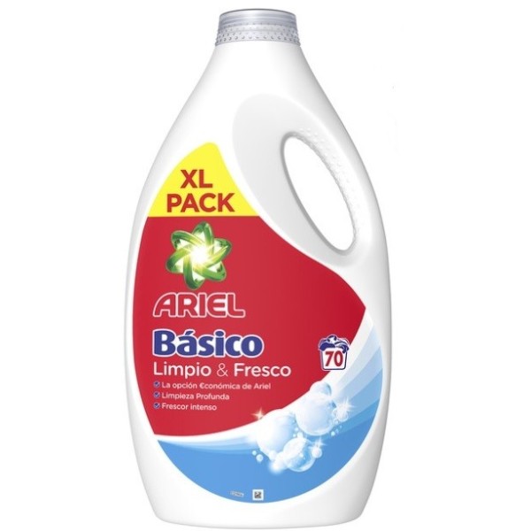 Detergente Ariel gel Básico 70 dosis.