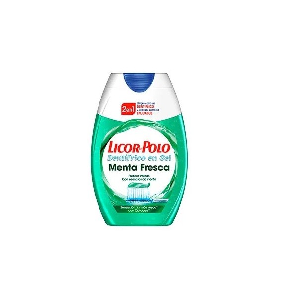 Dentífrico Licor del Polo Menta Fresca 2en1, contiene 75ml.