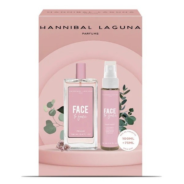 Hannibal laguna face to face set mujer, colonia de 100 ml + hair mist de 75ml.
