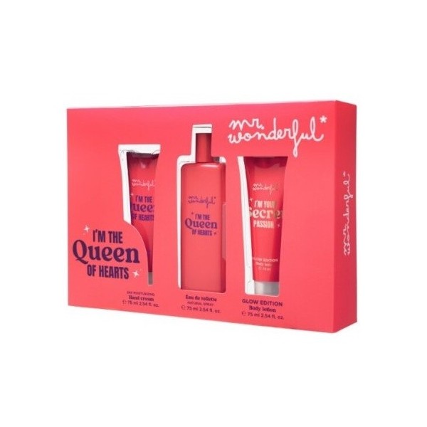 Mr. Wonderful The Queen Hear estuche mujer, colonia + loción + crema manos
