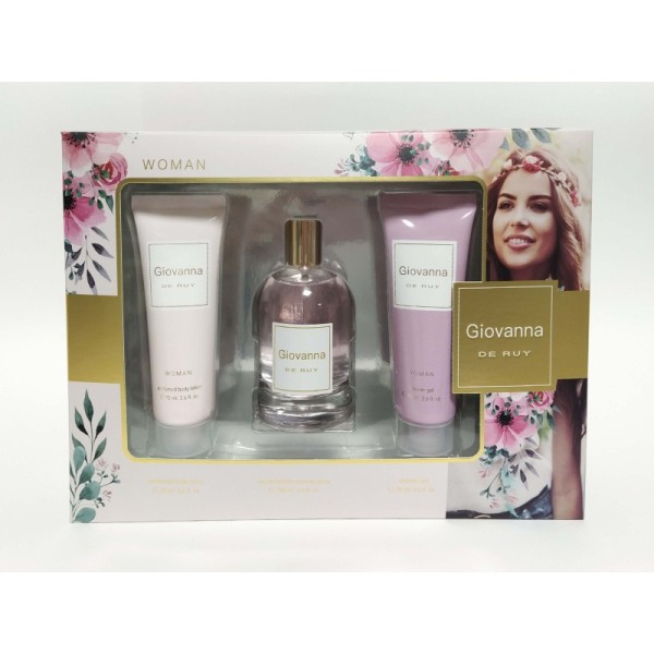 Giovanna de Ruy woman set eau de toilette 100 ml spray+body+gel