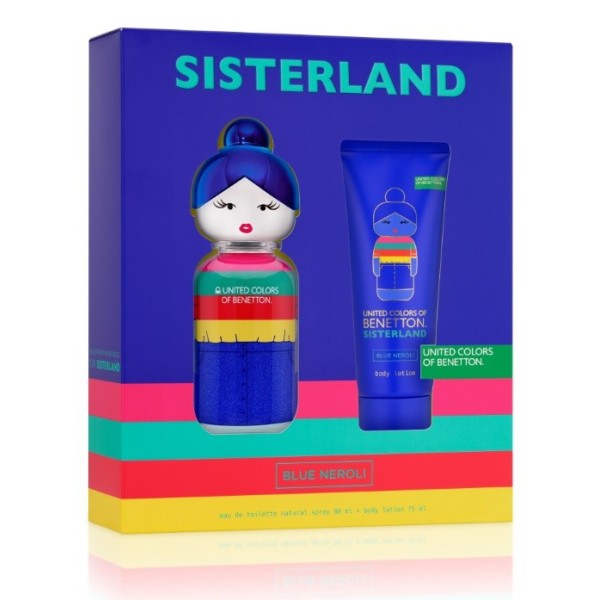 Sisterland de Benetton Blue neroli estuche 80ml eau de toilette + body milk