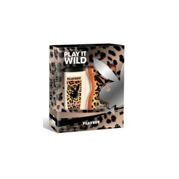 Playboy Play it Wild her estuche de fragancia corporal de 75ml + gel de 250ml.