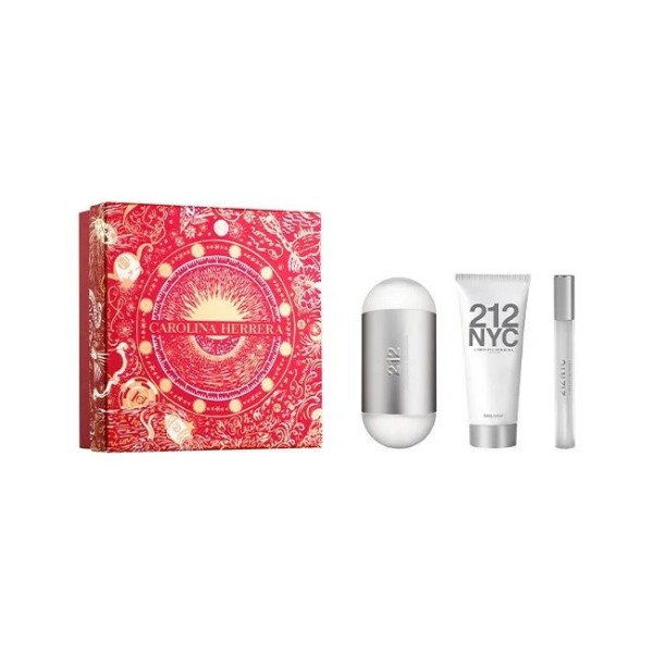 212 NYC Carolina Herrera estuche para mujer colonia 100ml + mini + body