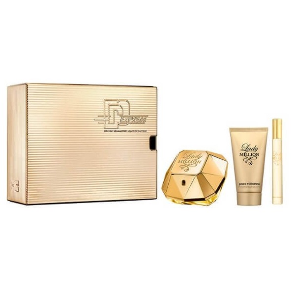 Lady Million by Paco Rabanne estuche 50ml eau de toilette + 10ml + crema 75ml
