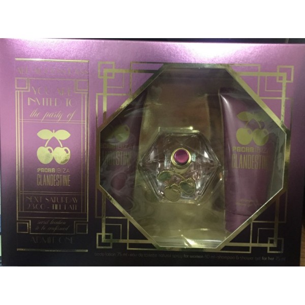 Pacha Ibiza Clandestine estuche 80ml eau de toilette + crema + champú/gel 75ml