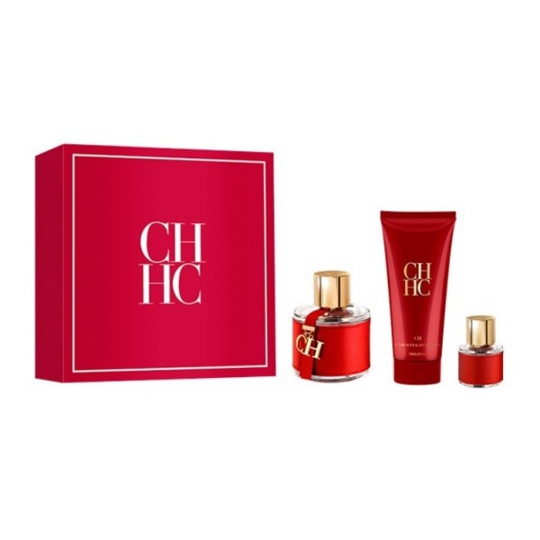 CH for women de Carolina Herrera estuche 100ml eau de toilette + 8ml + body milk