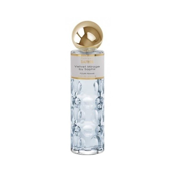Colonia de Saphir "Velvet Mirage" de 200ml vaporizador eau de toilette.