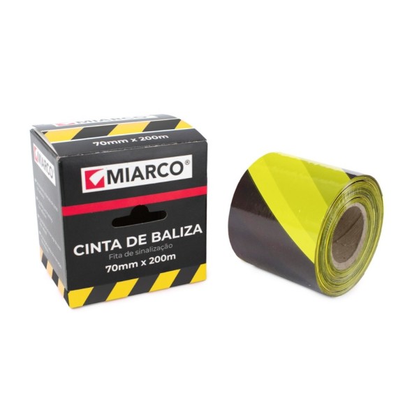 Cinta Señalización Amarilla/Negra 200 M