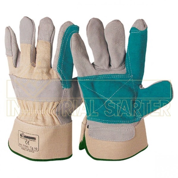 Guantes serraje vacuno reforzado T-10 /7104
