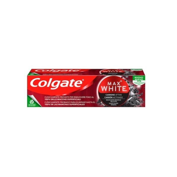 Dentífrico Colgate Max White carbón 75ml.