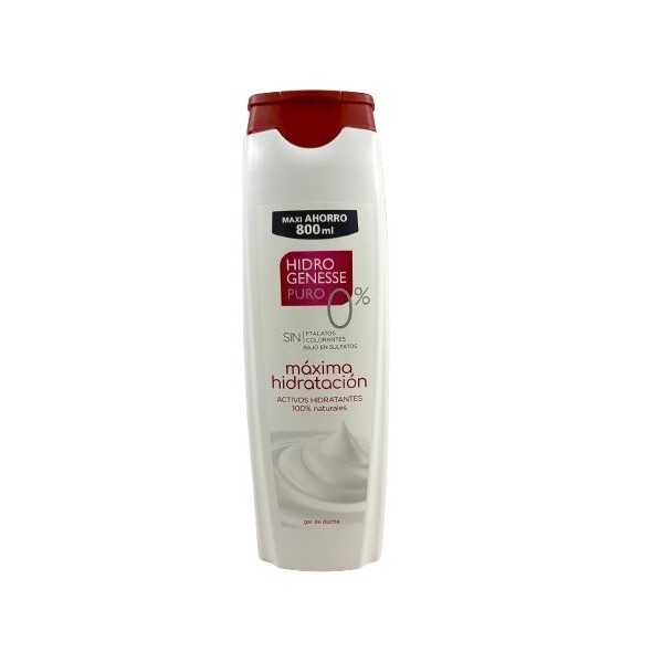Gel de ducha Hidrogenesse Máxima Hidratación 800ml.