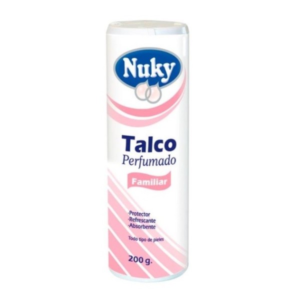 Talco Nuky perfumado familiar 200gr