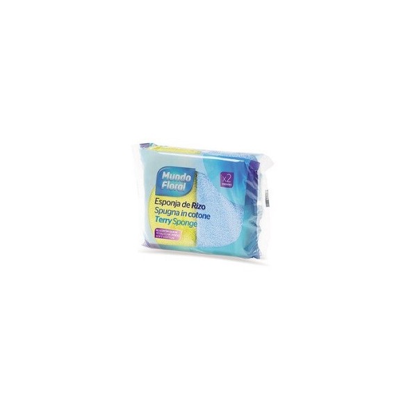 Esponja de rizo de baño Mundo Floral 2 unidades