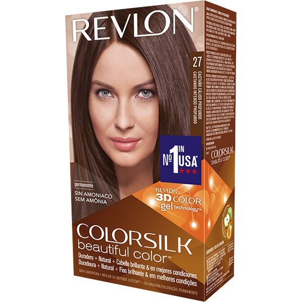 Tinte capilar Colorsilk Revlon 27 castaño calido profundo