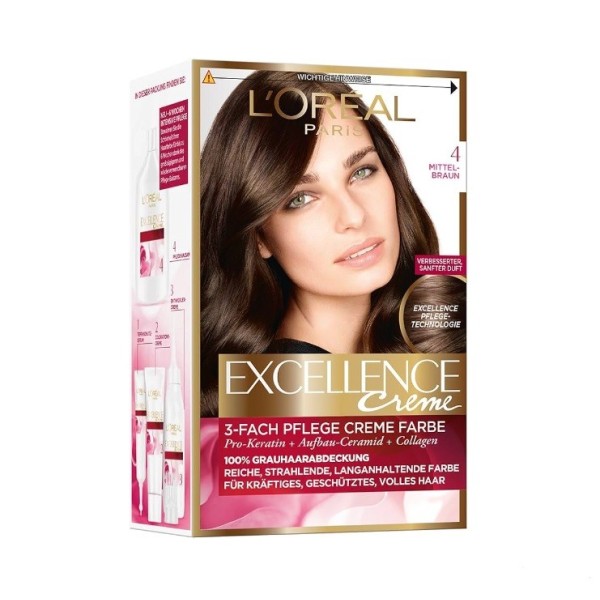 Tinte Capilar Excellence creme 4 castaño