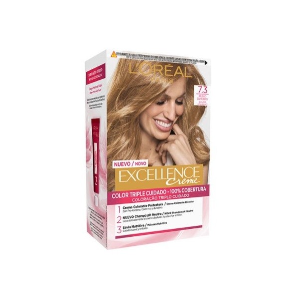 Tinte Capilar Excellence creme 7,3 rubio dorado