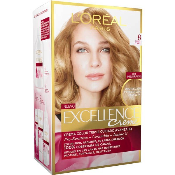Tinte Capilar Excellence creme 8 rubio claro