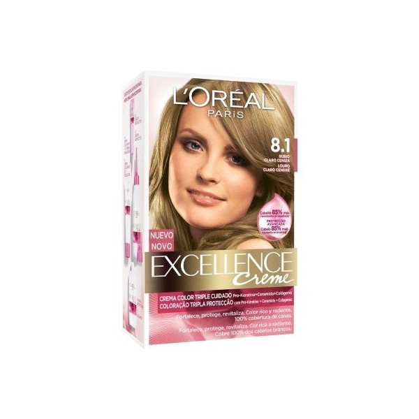 Tinte Capilar Excellence creme 8,1 rubio claro ceniza