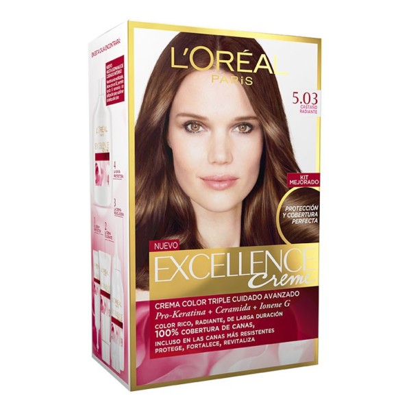Tinte Capilar Excellence creme 5,03 castaño radiante