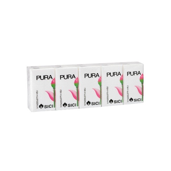 Pañuelos papel pack 10x10 Pura 4 hojas /10911