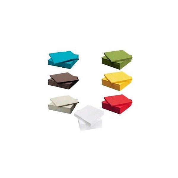 Servilleta 40X40 2 capas 50 unidades Colores surtidos