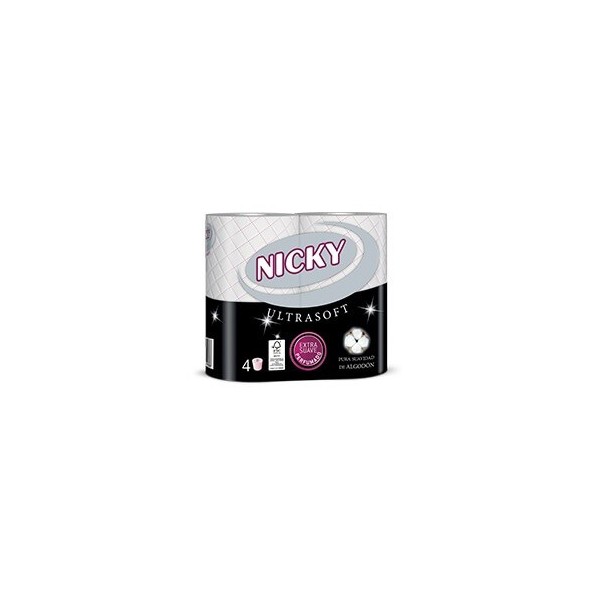 Papel Higiénico Nicky Ultra Soft 2 Capas 4 Rollos