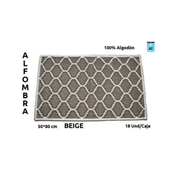 Alfombra de baño Arabesque beige 50x80 cm