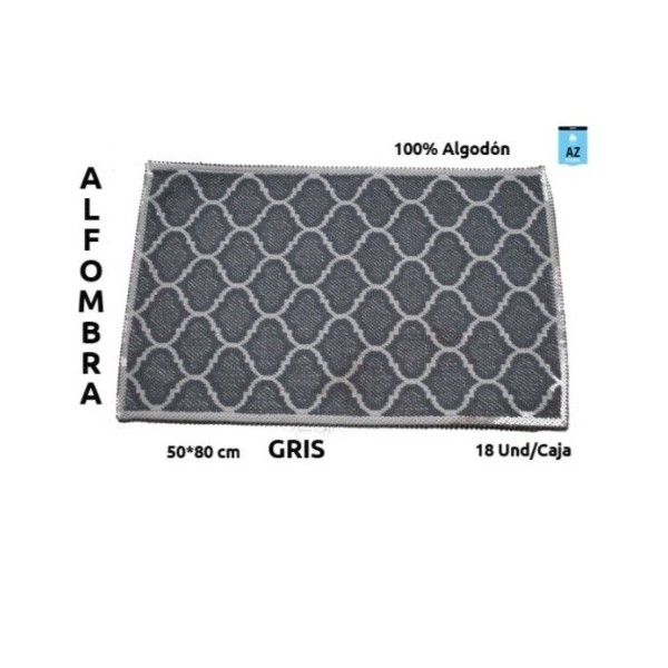 Alfombra de baño Arabesque gris 50x80 cm