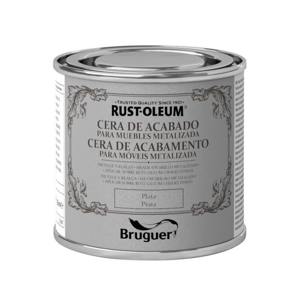 Cera de acabado Plata muebles metalizado 125ml