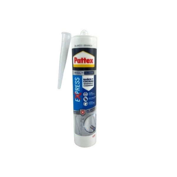 Silicona Express Blanca Pattex baño y cocina 280ml