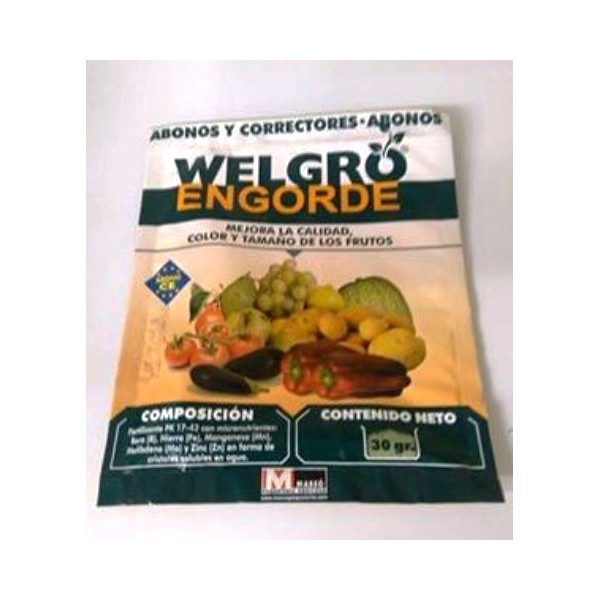 Abono welgro engorde 30grs.