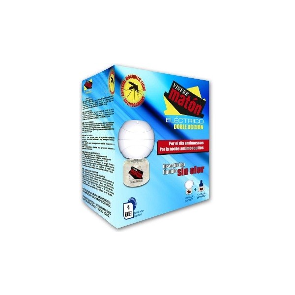 Insecticida eléctrico Vinfer matón doble acción + recambio insecticida líquido