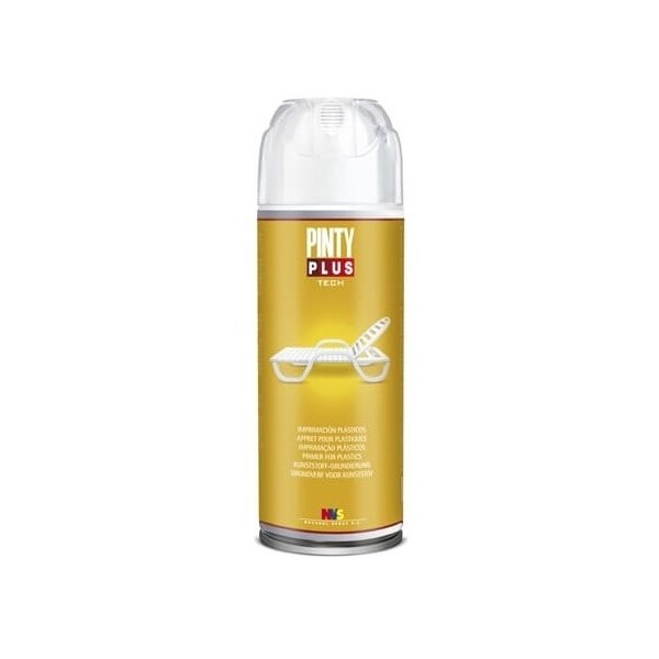 Pintura Spray Pinty Plus Imprimación plásticos de 400ml.