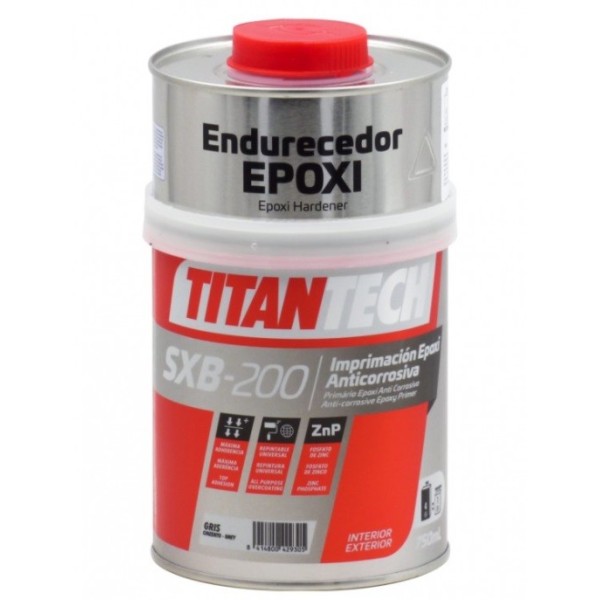 Imprimacion epoxi anticorrosiva titantech SXB200 gris 750ml