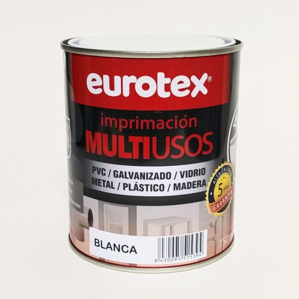 Imprimacion eurotex blanca multiadherente al disolvente 750ml.