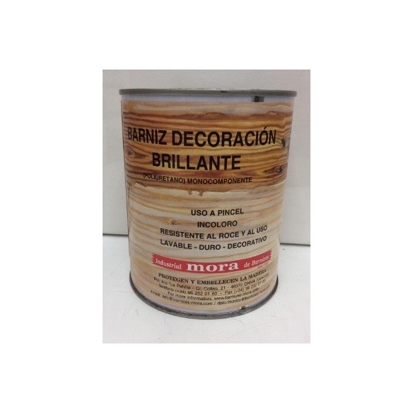 Barniz decoración brillante con poliuretano 1 litro.