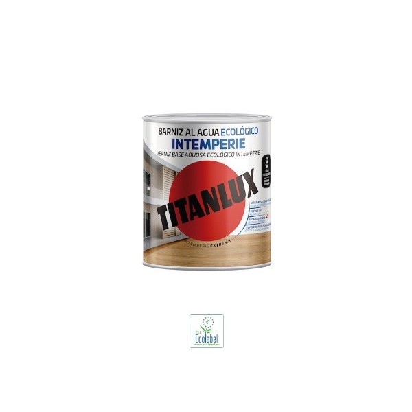 Barniz al agua ecologico intemperie brillante incoloro 250 ml.