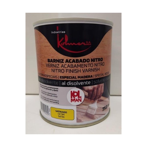 Acabado Nitro Barniz Satinado Kolman 750ml.