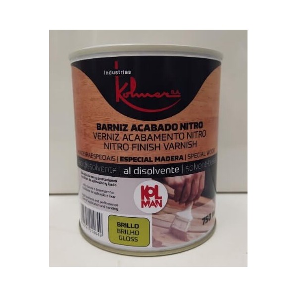 Acabado Nitro Barniz brillo Kolman 750ml.