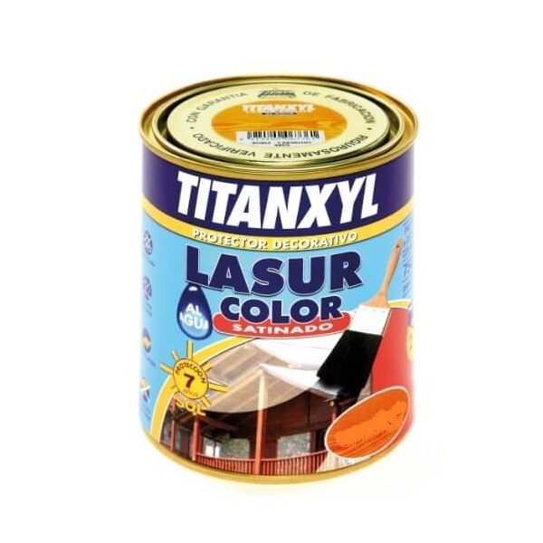 Titanxyl Lasur satinado exterior 4 litros al agua incoloro.