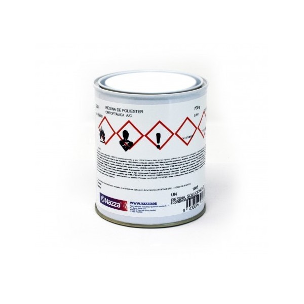 Resina de Poliester trasparente 700 ml+ Catalizador Peroxido 20 ml.