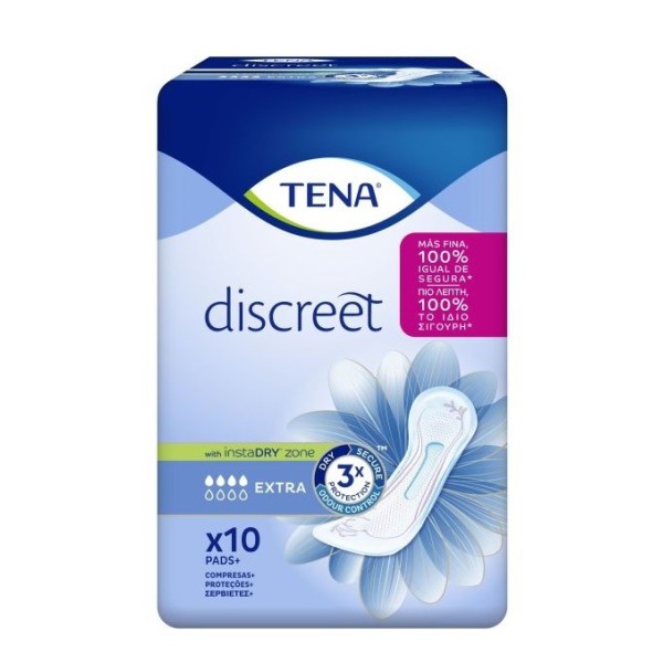 Compresas Tena discreet Extra 10 Unidades