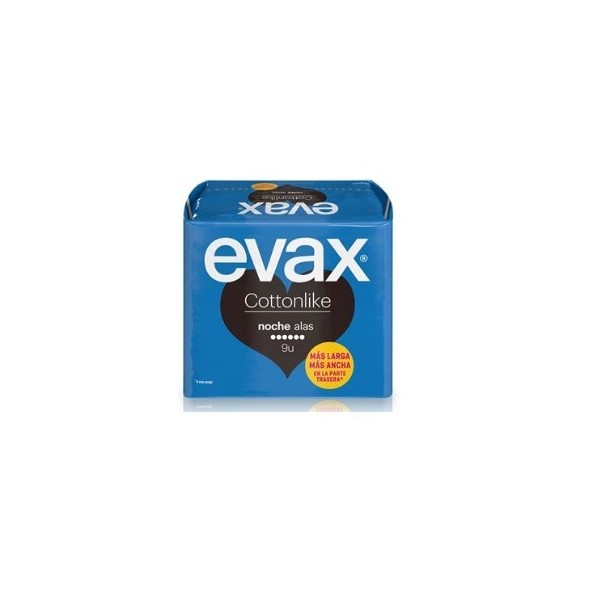 Compresa Evax cottonlike Noche Alas 9 Unidades